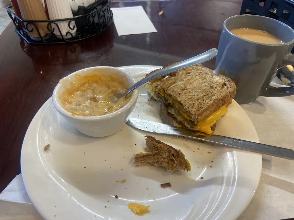 Breakfast Sandwich with Side of Sausage Gravy